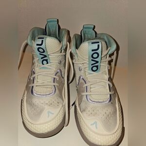 Avoli Volleyball Court  Sneakers - White and Light Blue